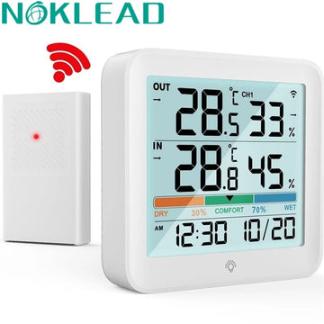 Wireless Indoor Outdoor Thermometer Hygrometer Digital Temperature Humidity Monitor With Remote Sensor Home Weather Station Apsilon