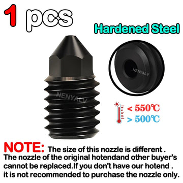 For Brass Hardened Steel Nozzle 3D Printer Hotend Kit For Bambu Lab A1/A1 Mini 0.2/0.4/0.6/0.8MM Silicone Brush Assembly Apsilon