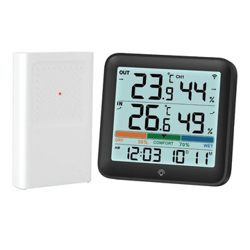 Wireless Indoor Outdoor Thermometer Hygrometer Digital Temperature Humidity Monitor With Remote Sensor Home Weather Station Apsilon