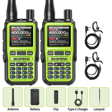 BAOFENG UV-5R Mini Walkie Talkie Multi Band Bluetooth Programming Wireless Copy Frequency 999CH Type-C Long Range Two Way Radio Apsilon