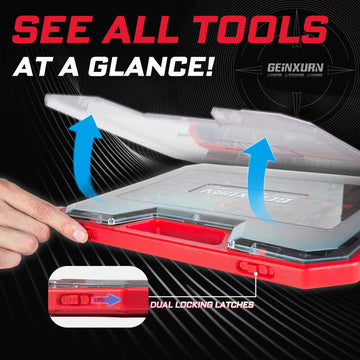 Geinxurn 58Pcs Tools Set Packaged with Impact Screwdriver Bits,Mini Wrech,Step Drill,Socket Adapter and Bit Holder for DIY Apsilon