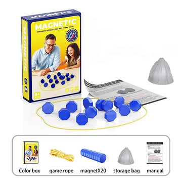 Party Game Magnetic Stone Game Interactive Magnetic Board Strategy Game, Suitable for Families, Children, and Adults High Quality, the Longest Side Is 3.4cm (Version Upgrade, the Outer Packaging Comes in 2 Random Styles) Apsilon