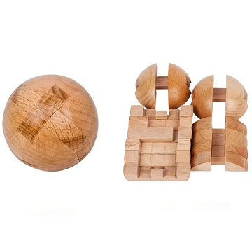 Wooden puzzle balls, home decorations for Halloween, Christmas, and Thanksgiving gifts, cultivating problem-solving skills Apsilon