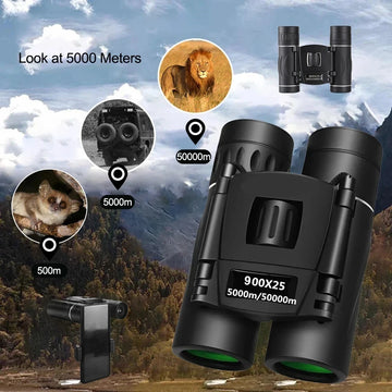 900x25 Mini Binoculars High-Powered BAK4 Prism Waterproof for Travel Bird Watching Outdoor Sports Apsilon