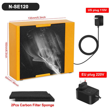 NEWACALOX 30W Solder Fume Extractor Smoke Absorber Remover Smoke Prevention Absorber DIY Working Fan for Soldering Station Apsilon