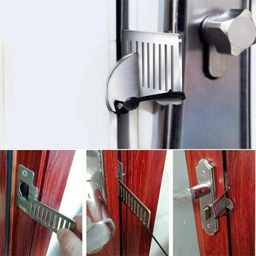 Safety Anti-theft Door Blocker Portable 8cm Stainless Steel Safe Security Tool For Home Privacy Hotel Travel Door Lock Stopper Apsilon