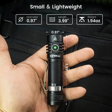 Sofirn SC18 1800lm EDC Flashlight USB C Rechargeable SST40 LED 18650 Torch TIR Optics Lens Lantern with Power Indicator Apsilon