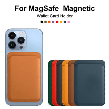 For Magsafe Magnetic Leather Wallet Case For iPhone  17 16 15 14 13 12 11 8  Samsung Huawei Card Holder with Magnet Covers Apsilon