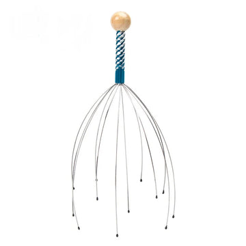 1PC Octopus Head Massager Stainless Steel Engraved Head Relaxer Brain Massage Claw Scalp Scratcher Itch Reliever Random Color Apsilon