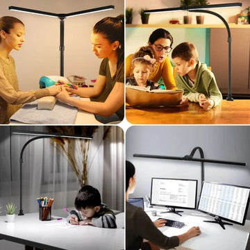 Double Single Head Led Clip Desk Lamp Dimmable Computer Table Lamps Monitor Light Architect Table Lamp for Office Reading Lights Apsilon