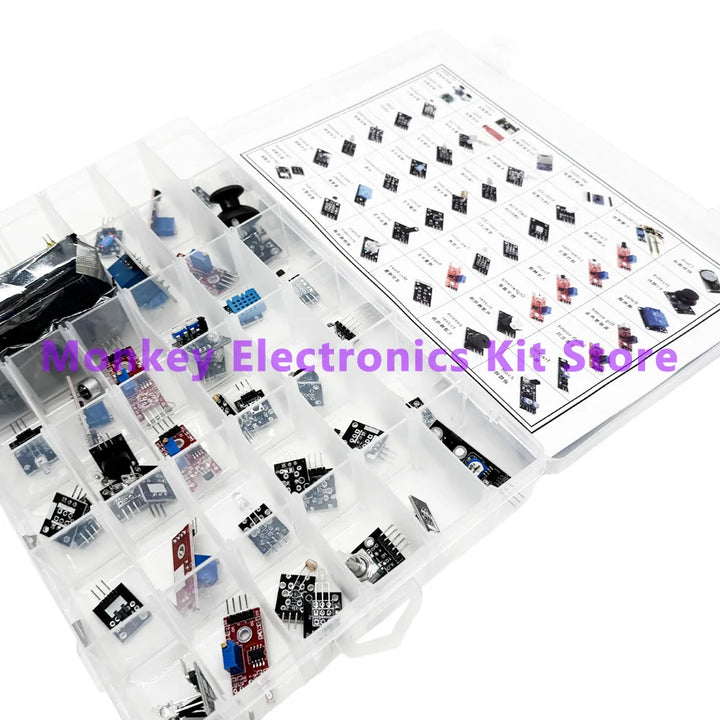45 in 1 Sensors Modules and  16 Kinds Starter Kit For Arduino Raspberry Pi , Better Than 37 in 1 With Box DIY UNO R3 MEGA2560 Apsilon