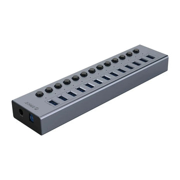 ORICO Powered USB Hub Splitter Socket with Multi USB 3.0 Port Slot Plug On-Off Key Switch Dock Power Strip Adapter for PC Lapto Apsilon
