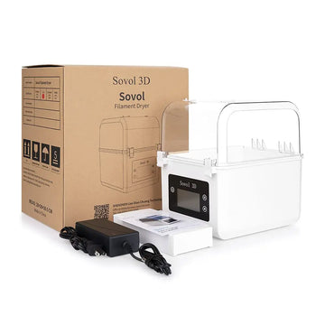 Sovol 2 Rolls Filament Dehydrator Spool Holder Filaments Dry Box for 1.75mm, 2.85mm ABS PLA PETG TPU FDM Material 3D Printer Apsilon
