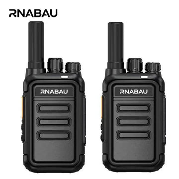 RNABAU 2Pcs Mini Walkie Talkie Portable Two-Way Radio UHF Transceiver Set Walkie-talkies Radio Walkie Talkie Long Range COD Apsilon