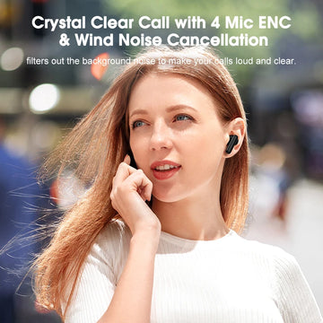 QCY T13 ANC Active Noise Cancelling Wireless Earbuds Bluetooth 5.3 Headphones 4 Mics ENC Clear Calls Earphones 30H Playtime IPX5 Apsilon