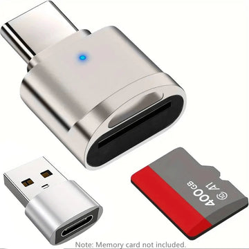 Type C - SD-Kaartlezer - Met Zinklegering Schaal - USB-C Naar USB Adapter - Kaartlezer - Voor Laptop en Smartphone Gebruikers Apsilon