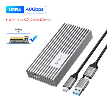 ORICO NVMe M.2 SSD Enclosure USB4 40Gbps PCIe3.0x4 20Gbps 10Gbps M.2 External Case Compatible with Thunderbolt 3/4 USB3.2/3.1 Apsilon