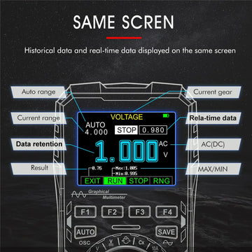 TOOLTOP ET2010A 2 IN 1 Digital Oscilloscope Multimeter 2.5Msps 1MHz Portable Multimeter Multifunctional Electrical Test Tool Apsilon