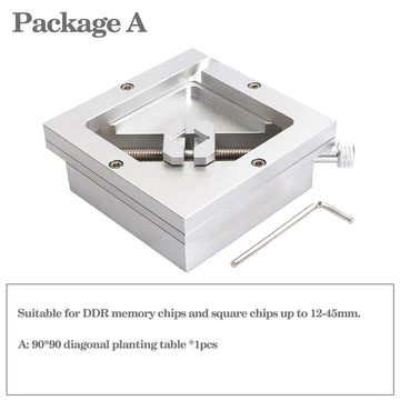 90mm silver ball planting table BGA steel mesh template bracket Foxture fixture for PCB chip welding rework repair fixture Apsilon