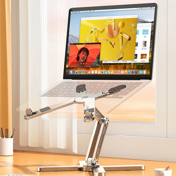 Foldable Laptop Stand 360°Rotation Notebook Table Aluminum Alloy Holder Portable Book Tablet Bracket with Heat Dissipation Apsilon