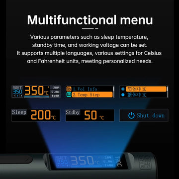 ALIENTEK T90 Smart Soldering Iron PD 140W Adjustable Temperature DC 28V 80-450℃ Welding Solder Station Kit C245 C210 T65 Tools Apsilon