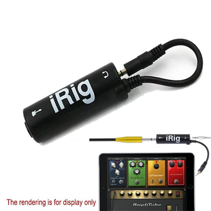1 pc IRIG guitar interface converter 3.5mm audio cable with low background noise, high fidelity frosted anti scratch feature