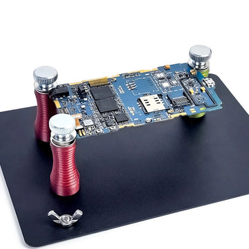 [New Upgrade] Spring-Loaded Magnetic PCB Holder – Strong Carbon Pillar, Fits 4mm Board, Includes 4 Special Clamps – Soldering St Apsilon