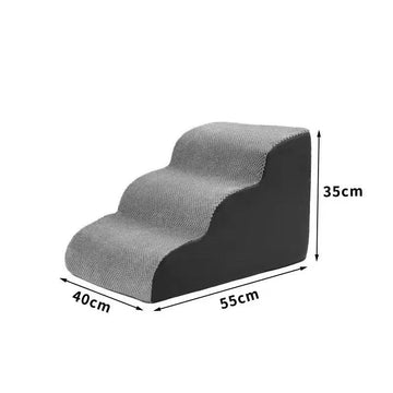 Pet 2/3 Step Dog Stair Cat Pet Ramp Ladder Washable Non Slip Removable Memory Foam Pet Products Ramp for Dog Pet Stairs for Dogs Apsilon