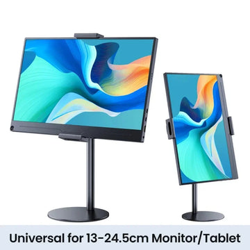 Adjustable Height Monitor Stand VESA Compatible Portable Tablet Holder up to 24cm Wider Base Desk Mount for Standing Workstation Apsilon