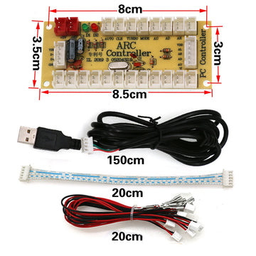 Copy SANWA Game Machine Arcade Console DIY Kit 8 Way Joystick Push Buttons For PC Raspberry Pi Zero Delay USB Board Controller Apsilon