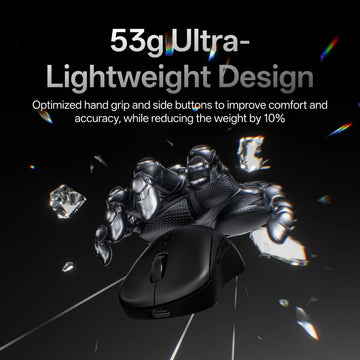 Rapoo VT3 GEN-2 Wireless Gaming Mouse 53g Lightweight 8KHz Polling Rate 26000DPI 10 Programmable Buttons Optical Sensor Apsilon