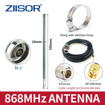 Outdoor LoRa Antenna 868 MHz for Meshtastic Helium Miner 868MHz Hotspot Antennas for Lorawan Long Range RP SMA Male with Cable Apsilon