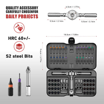 Precision 24/40/66in1 Magnetic Ratchet Screwdriver Set Detachable T-Handle Magneticizer Fix Furniture, Electronics & Glasses Apsilon