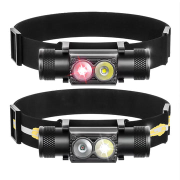 Newest LED Mini Headlamp High Power White Red Headlight 18650 Rechargeable USB Type-C Torch Camping Hunting Flashlight Lamp Apsilon