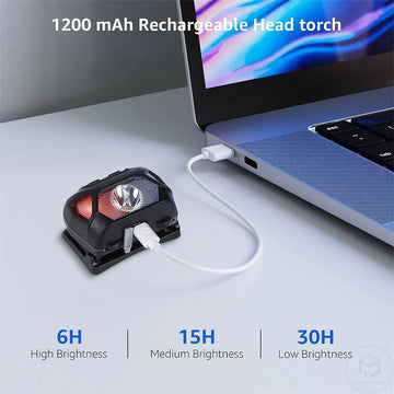 6 Modes Usb Rechargeable Headlamp IPX4 Waterproof Headlight Flashlights LED Head Lamp With Red Green Light For Outdoor Fishing Apsilon