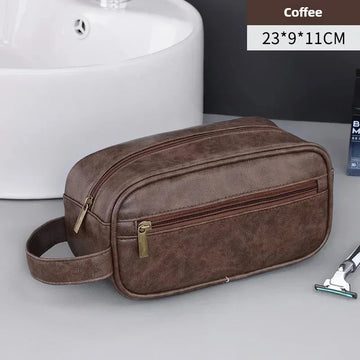 Multi Pockets PU Toiletry Bag For Women Men Travel Essentials Makeup Bags Waterproof Hanging Bag Cosmetic Washing Organizer Bag Apsilon