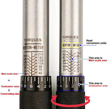 10-210N.m Torque Wrench 1/2"  Precise Reversible Ratchet Torques Key Professional Bicycle Motorcycle Car Automotive Tool Apsilon
