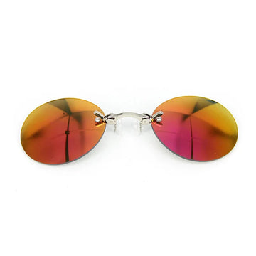 Matrix Morpheus - Zonnebril - Rond en Randloos - UV400 - Vintage - Voor Mannen - Randloze Bril Model Apsilon