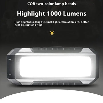 Waterproof with Magnet Flashlight Portable COB Work Light LED 4000mAh Flashlights Multimode 18650 Camping Torch Light Apsilon