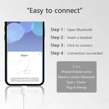For Apple iPhone 15 14 13 Pro High-Fidelity Bluetooth Wired Headset Type-C 3.5mm Suitable For Samsung Xiaomi ipad Tablet Apsilon