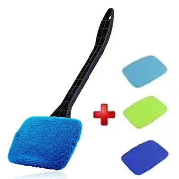 Car Window Cleaner Brush Kit Windshield Cleaning Wash Tool Inside Interior Auto Glass Wiper with Long Handle Car Accessories Apsilon