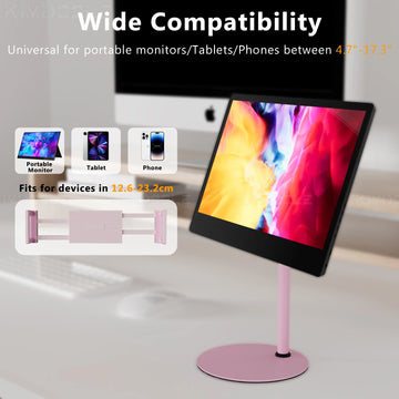 Keepro Portable Monitor Stand Height Adjustable Vesa Monitor Tablet Stand Free Standing Low Profile Desk Mount Monitor Support Apsilon