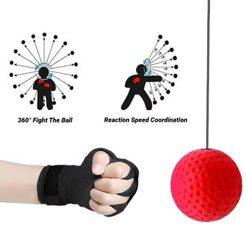 1Pcs MMA Boxing Speed Ball Head-Mounted Pu Punch Sanda Training Hand Eye Reaction Home Sandbag Fitness Equipment Gym Muay Thai Apsilon