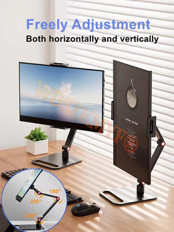 Portable Monitor Stand for 12”- 17.3" 360° Adjustable Swivel Bracket Tablet Holder Compatible with Tablet Desktop Clamp Stand Apsilon