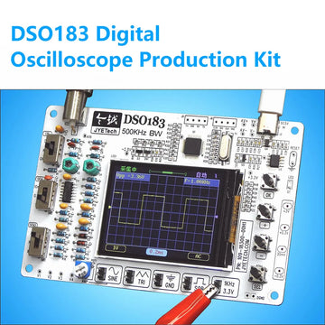 DSO183 DC 5V DIY Digital Oscilloscope Kit 0-500kHz Oscilloscope Electronic Soldering Kit Type-C Interface Suitable for Teaching Apsilon