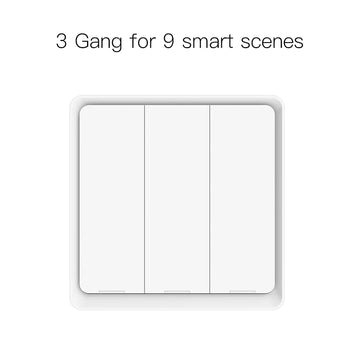 MOES 4 Gang Tuya ZigBee Wireless 12 Scene Switch Push Button Controller Battery Powered Automation Scenario for Tuya Devices Apsilon