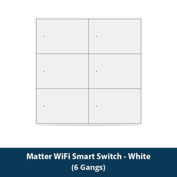 Zemismart Matter WiFi 1 2 3 4 6 Gangs Smart Wall Light Switch Neutral Required with Big Button SmartThings App Homekit Control Apsilon