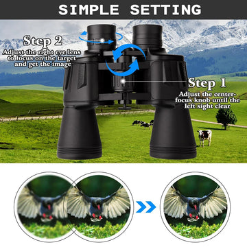 20x50 Military Binoculars for Adults with Smartphone Adapter With BAK4 Prism FMC Lens Telescope Tactical Binoculars for Hiking Apsilon