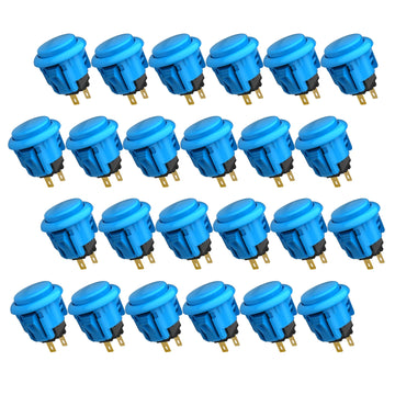 QANBA D-lite Arcade Buttons Snap-In Arcade Game Sticks DIY Kit 30mm 24mm (Boxed)24Pcs Apsilon