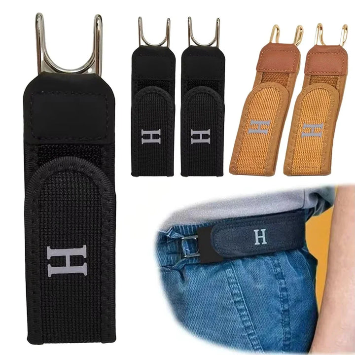 2Pcs Adjustable Buckleless Belt Hook Elastic Velcro Waist Buckle Waist Belt For Men‘s Gift Casual Belt With Buckle Apsilon